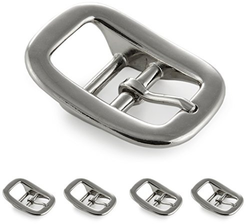 Ganzoo Gürtelschnalle aus Edelstahl, 4 Stück im Set, Gürtelschnallen für Damen und Herren, Paracord 550 buckle in silber, max. Breite Gürtel 26mm, Dornschliesse, Belt, Marke