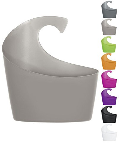 Spirella Duschkorb Sydney mit Haken zum einhängen, kombinierbares Duschregal 30,5 x 27,5 x 10 cm Taupe