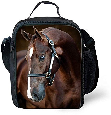 Showudesigns Cool Horse Reusable Lunch Bag,Cooler Bento Box for Kids Adult Outdoor Work