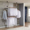 Cocoarm Garde-Robe Téléscopique Systèmes de Penderie Porte-Vêtements avec Barres Transversales Hauteur et Largeur Aajustable pour Chambre (2 Barres)