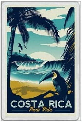Inga Kühlschrankmagnet, Motiv: Costa Rica – Jumbo, Mittelamerika, San Jose, Karibik, Pacific, Metallschild, 20,3 x 30,5 cm