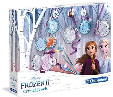 Clementoni 18511 Disney Frozen 2 Crystal Olaf Made in Italy Schmuckhandwerk für Kinder ab 8 Jahren Schmuck für Mädchen, Englisch, Mehrfarbig