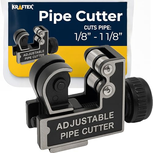 Pipe Cutter [3-28mm] Tube Cutter Tool for Copper Pipe, Stainless Steal Tubing, Metal, Plastic, Brass - Copper Pipe Cutter - Compact & Tight Space Rigid Tubing Cutter Set for Plumbing