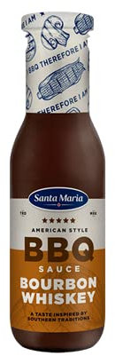 Santa Maria salsa barbecue Bourbon Whiskey per carne, pollo, gamberetti, 370 g