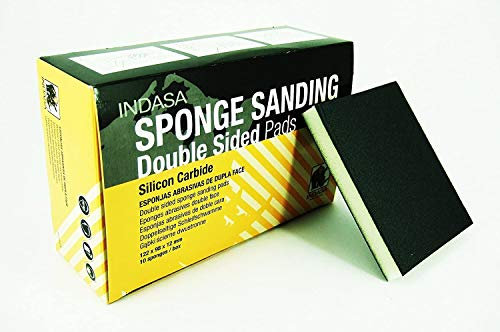 Indasa Abrasive Sponge Pads Pack of 10 - 122 x 98 x 12mm - P240