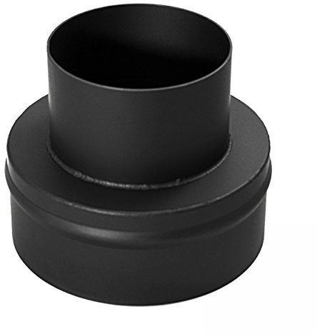 Raik SH147-005-sw Réducteur de tuyau de fumée/de poêle Noir 200 mm - 120 mm