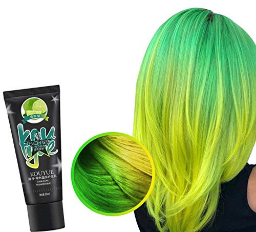Luoji Farbwechsel Haarfarbe Thermochrome Farbwechsel Haarfarbe Hair Dye Cream Mode Haarfarbe Unisex Haarfarbe Wachs Farbe Haarfärbemittel Für, Cosplay, Halloween, Maskerade, 60 L