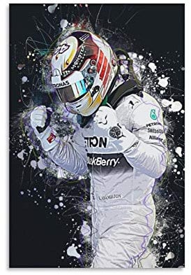 Lewis Hamilton Poster, dekoratives Gemälde, Leinwand, Wandkunst, Wohnzimmer, Poster, Schlafzimmer, Malerei, 50 x 75 cm
