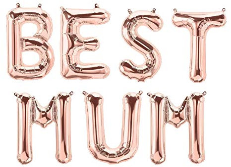 40,6 cm Muttertagsballons, DOHAPPYS Roségold Muttertag Dekoration Ballon, Beste Mama Erstaunliche Mom-Super Mom Dekoration, Perfekt für Geburtstagsfeier Dekorationen (Best Mum)