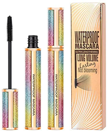 hgni Crown Mascara Wasserdicht Langlebige Wimriche Verlängerung Mascara 4D Seide Faser Wimpern Mascara Schwarze Grausamkeit frei Schwarz Verdickung Verlängerung Mascara Für Frauen