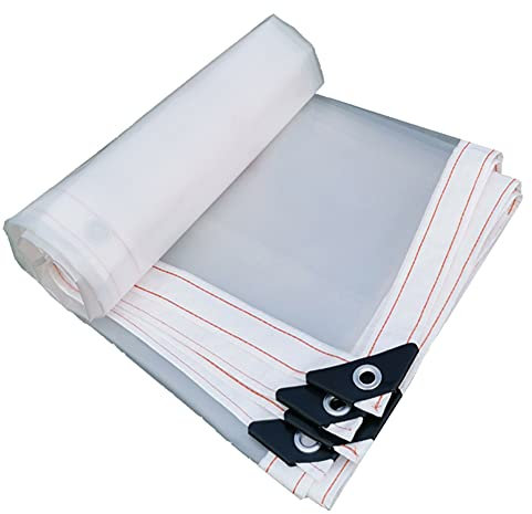 HYHMJ-Balcon Preuve Météo Bâche Haute Densité, Preuve De Déchirure Qualité Supérieure PVC Bâche Piscine, Pour Extérieur Camping, Piscine, Auto, Chenils Tapis De Sol,Clear,1.6x6m
