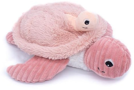 LES DÉGLINGOS PTIPOTOS by SAUVENOU Tortue Maman/Bebe Bleu - Peluche bébé Toute Douce - Idée Cadeau de Naissance - 29cm, Rose