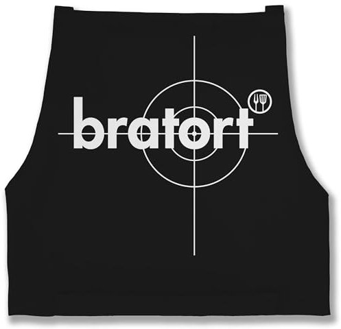 Shirtracer Schürze - Grillschürze - Erwachsene - Bratort Grill Geschenk I Grillmeister I Grill Fans - 85x69 - Schwarz - geschenke für koch kochschürze mit spruch wein grillen aufdruck männerschürzen