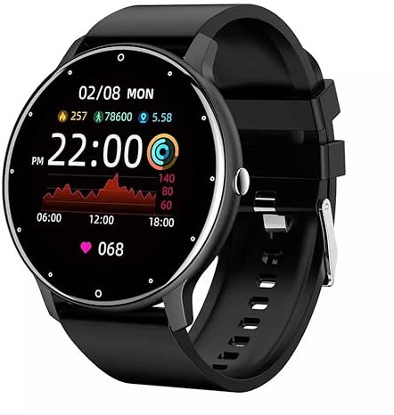 Herren-Smartwatch mit Bluetooth-Anrufen, 1,43 Zoll (3,6 cm) Sport Fitness Tracker, Herzfrequenzmonitor, Schlaf-Uhr, Schrittzähler