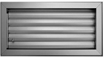 Rejilla de Ventilación de Aluminio con Aletas Curvas que se Mueven Todas Juntas a la Posición Superior, Media o Inferior para Dirigir el Flujo de Aire en Consecuencia. (30 x 15 cm)