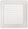 Rejilla de Ventilación Metálica Blanca - Acero Galvanizado con Recubrimiento en Polvo RAL 9016 - Difusor de Aire Interior y Exterior para Pared o Techo - Rejilla Blanca de Metal. (18 x 18 cm)