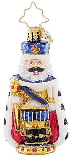 Christopher Radko Handgefertigter europäischer Glas-Weihnachtsbaum, dekoratives Ornament, Nussknacker, königlicher Edelstein