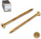 STRÜBER Holzschrauben mit Torx-Antrieb (5,0 x 90 mm / 200 Stück) Holzbauschrauben mit TX-Buchse - Spanplattenschrauben Gelb verzinkt - Senkkopfschrauben für Dachkonstruktionen - Universalschrauben