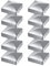 Gimisgu Lot de 10 capuchons de poteau 91 x 91 mm - En métal galvanisé - En forme de pyramide - Pour poteaux en bois - Avec vis - Argenté