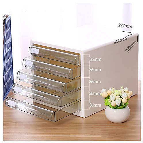 Schreibtisch Aktenschrank Aktenschrank, 5-lagiger Desktop-Aktenschrank Aus Blauem Kunststoff, Schubladentyp A4-Datenvitrine, Aktenaufbewahrung, Niedriger Schrank, Organizer For Die Sortierung Von Büro