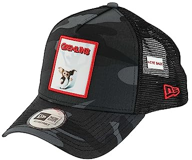 New Era Gremlins Patch with Pin Camo-Black A-Frame Adjustable Trucker Cap