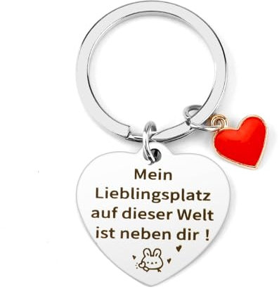 Hoosmoon Valentinstag Partner Schlüsselanhänger Geschenk für Ihn Sie Männer Frau,Geschenk für Paare Ehefrau Ehemann,Geschenk für Freund Freundin Jahrestag,Couple Geschenk Weihnachten Geburtstag