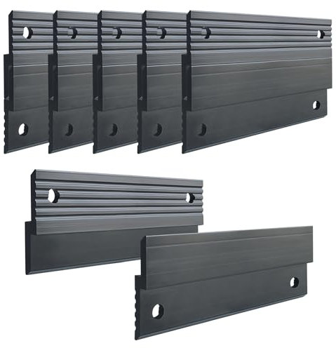 6 Paar französische Bilderaufhänger aus Aluminium, 10,2 cm, Z-Stange, Wandhalterung, Z-Aufhänger zum Aufhängen von Spiegeln, Bilderrahmen, Whiteboards, Bildern, Paneelen, Regalen, Kopfteil (schwarz)