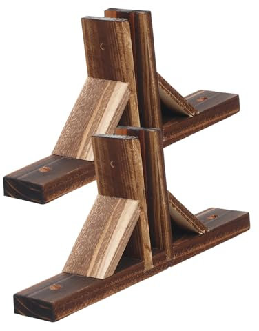 TOVINANNA 2pcs Wooden Triangle Picket Fence Support Feet Screen Divider Stand Garden Fence Bases Stand Folding Privacy Screen Base Screen Panel Feet for Outdoor Supplies