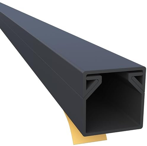 CILSON WDK1212SS 6700030 Kabelkanal Selbstklebend 12x12mm Schwarz - 1 m / 1000 mm, Kabelführung, Einfache Installation, Vorgestanzte Bohrlöcher