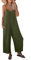 DURINM Jumpsuit da Donna Elegante Salopette Da Donna uk Vestibilità Ampia Ampia Tuta Senza Maniche in Cotone Casual a Gamba Larga Pantaloni Pantaloni Con Tasca