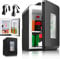 Herrselsam Mini nevera 2 en 1, nevera de 15 litros, portátil, con función de refrigeración y calefacción, para cosméticos y bebidas, habitación AC/DC, coche, camping, oficina, color negro