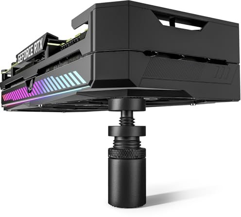 upHere gaming GPU Supporto Bracket, Supporto Scheda Grafica Altezza Regolabile con Magnete e Foglio Antiscivolo, Supporto per GPU Sag per Scheda Video Universale, 26-50mm(S), GB26K