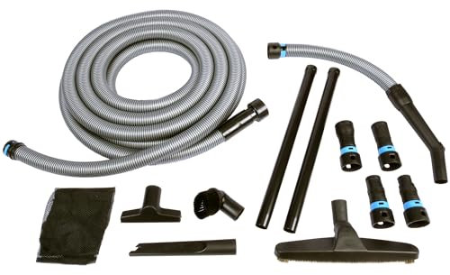 Quick Click Ensemble d'adaptateurs de collecte de poussière pour outils électriques multi-marques, accessoires de nettoyage d'aspirateur sec/humide et tuyau de 9 m, pour maison et atelier