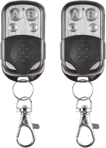 Mando Garaje Universal, 2 Piezas Mando Puerta Garaje, 433 MHz Mando a Distancia Universal Automático con 4 Botones para Puerta de Garaje Coche