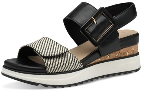 s.Oliver Damen Sandalen mit Keilabsatz mit Schnalle Bequem