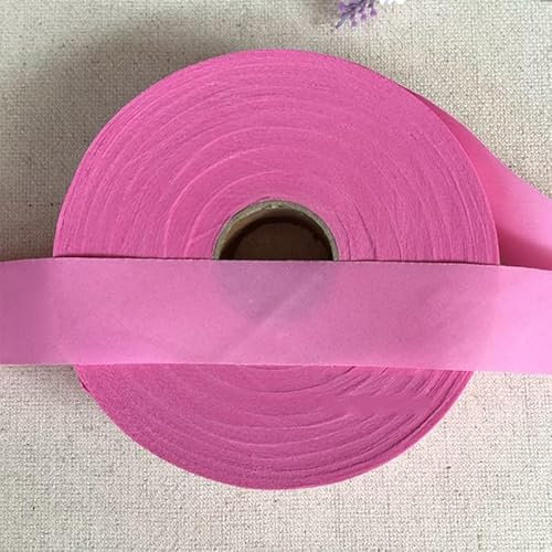 Ungefalzt Schrägband Baumwolle Polyester Gemisch 40mm zum nähen (Pink, 10 Metre)