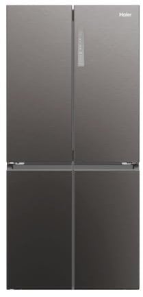 Haier Cube 83 Serie 3, Frigorifero Americano, 4 Porte, 467 Litri, Total No Frost, Air Surround Fresher Tech, Libera Installazione, Classe E, (AxLxP) 181,5x83,3x65 cm, Dark Inox- HCR3818ENMD
