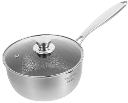 Cabilock Cacerola Mango Antiescalda Olla Para Fideos y Sopa De Inoxidable Utensilio De Cocina Olla Para Servir