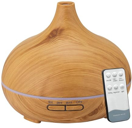 Dtaigou Öldiffusor mit Fernbedienung, 550 ml, wiederaufladbarer Luftbefeuchter, Öldiffusor mit Licht – Heimduft, Öl-Diffusor, USB-Aufladung mit Timer für Schlafzimmer, Arbeitszimmer