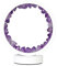 Crazyview - Luz nocturna de cristal, lámpara LED de racimo de amatista, luz nocturna circular de cristales de chakra, lámpara de cristal de rocas mixtas para dormitorio, regalos para mujeres y niñas