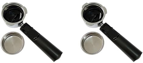 JIVIMOCO 2X Filtros Reutilizables de Café Sin Fondo de 51 mm Portafiltro para Soporte Homix 60 mm 15-20 Bar para Piezas de Cafetera Espresso