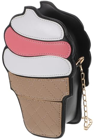 LIFKOME Eiscreme Schultertasche Damen Leichte Pu Tasche Mit Abnehmbarem Kettenriemen Für Alltag Und Freizeit