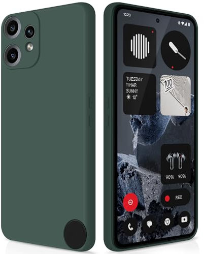 GiiYoon Hülle Kompatibel mit Nothing CMF Phone 2 Pro, Hochwertiges Liquid Silicone Case, Rundumschutz Handyhülle, Kratzfestes Weiches Mikrofaserfutter- grün