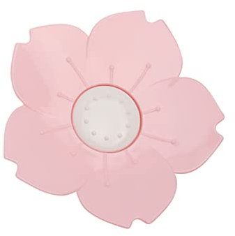 Alipis 2pezzi Portasapone Fiore Di Ciliegio in Rosa Porta Saponetta Drenante Forma Di Fiore Per Bagno e Cucina Antiscivolo e Multiuso Per Saponette e Panni