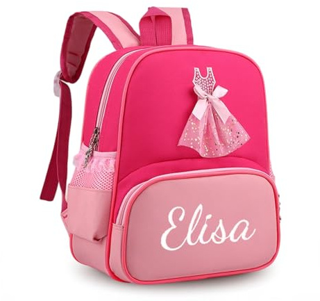 Generisch Tiefrosa Personalisierter Kinderrucksack mit Gesticktem Namen