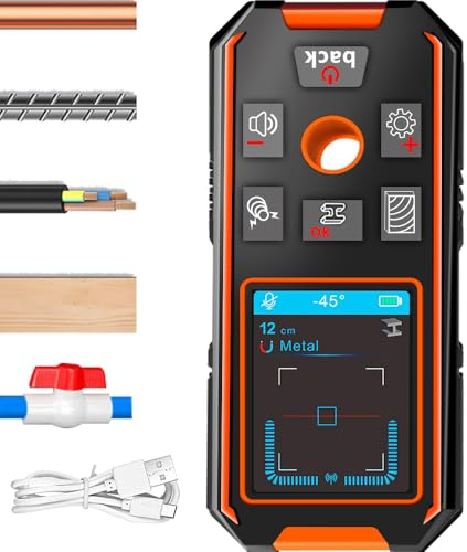 Stud Finder Wall Scanner Detects Wood Studs, 3-in-1 Metal, AC Wires, Pipes
