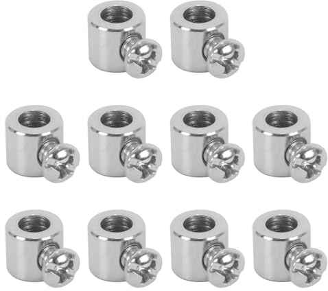 Gurtt Lot de 10 Serre-câbles Métalliques, Fixations Réglables avec Butée À Vis.