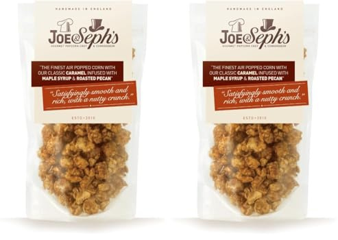 Joe & Seph's Maple Syrup & Roasted Pecan Popcorn 80g (Pack of 2)