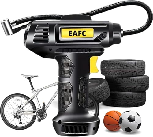 EAFC 120W Wireless Handheld Car Inflatable Pump Portable Air Compressor Electric Automobiles Tire Inflator with LED Light