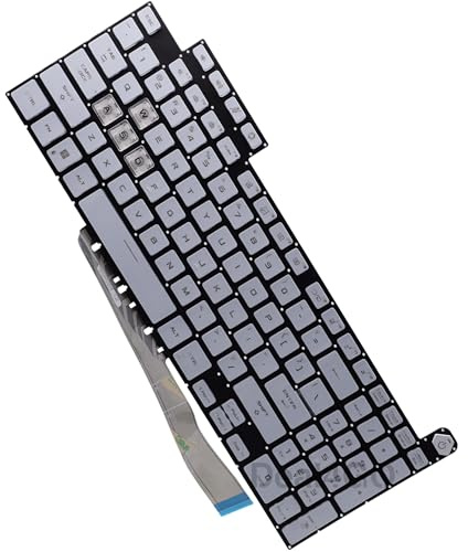 Deal4GO 4-Zone Per-Key RGB Backlit Keyboard Replacement for ASUS TUF Dash F15 FX517 FX507 FA507 FX517ZR FX517ZC FX517ZE FX517ZM - White